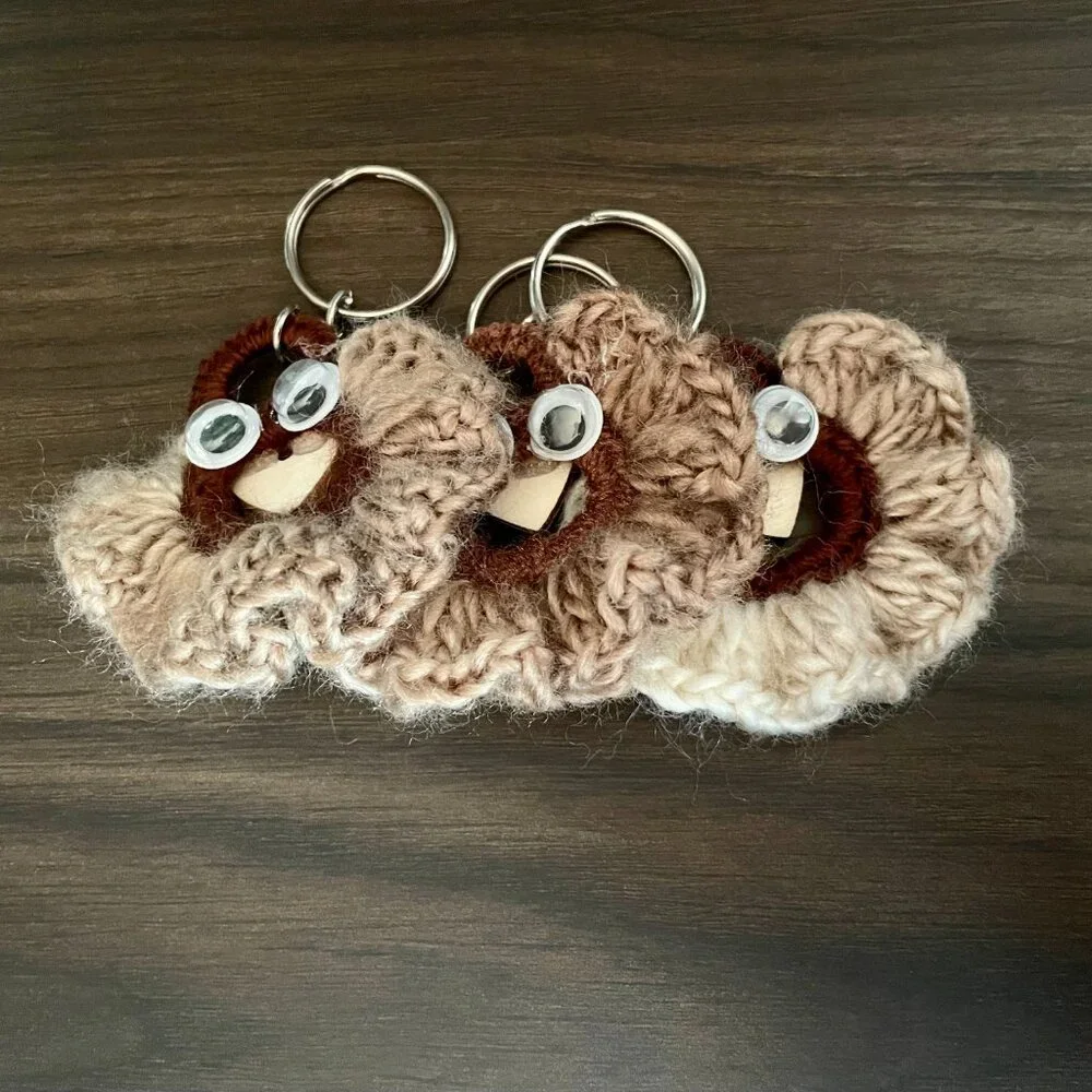 Bundle of 3 Handmade Keychains, Crochet Keychain, Crochet Backpack Charms